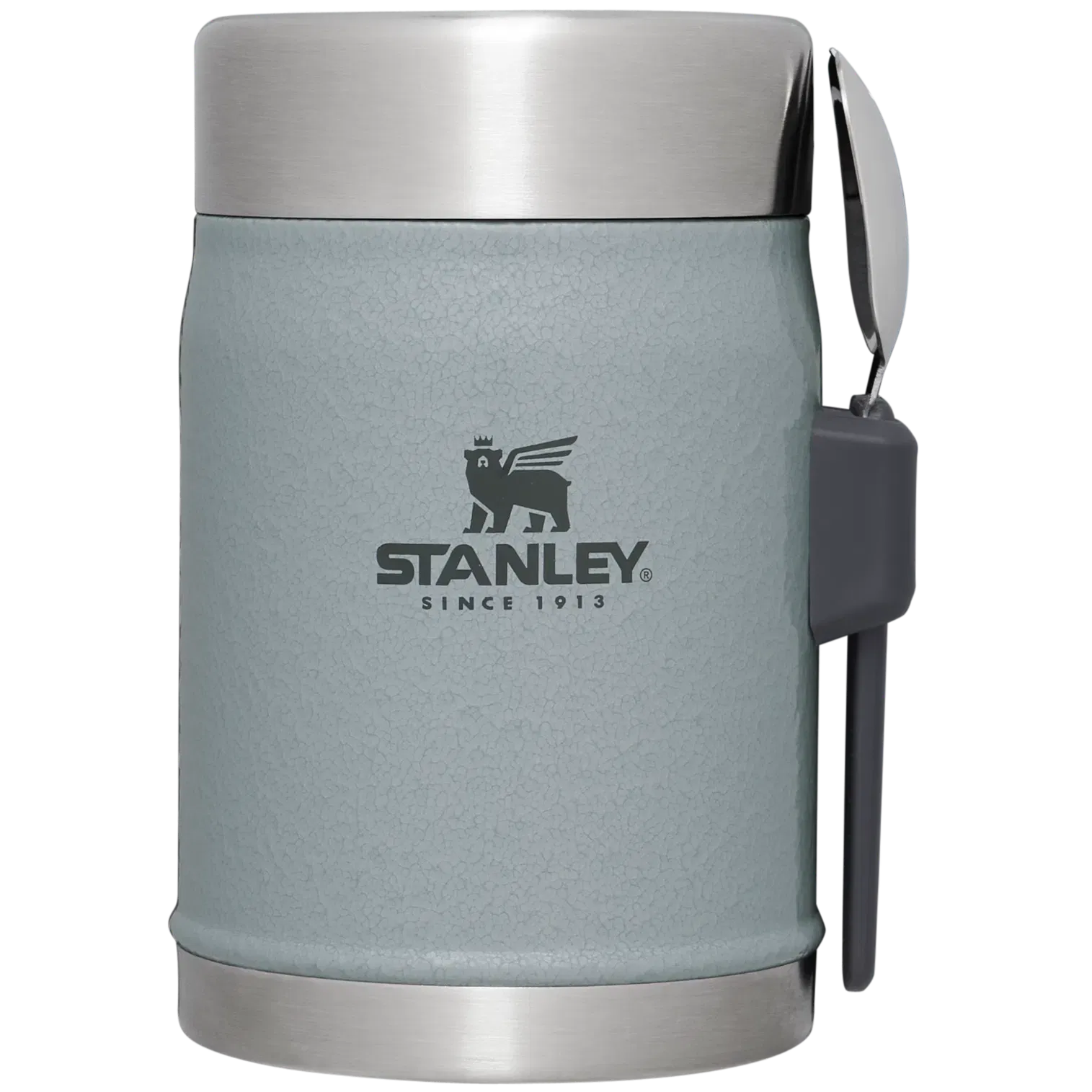 Stanley Stanley Classic Legendary Food Jar + Spork 14 OZ Hammertone Silver