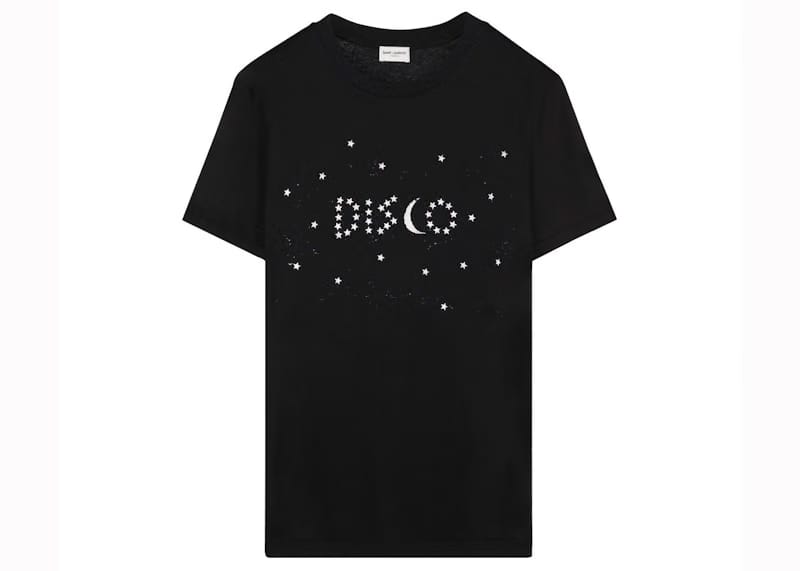 Saint Laurent Disco Star Print T-Shirt Black