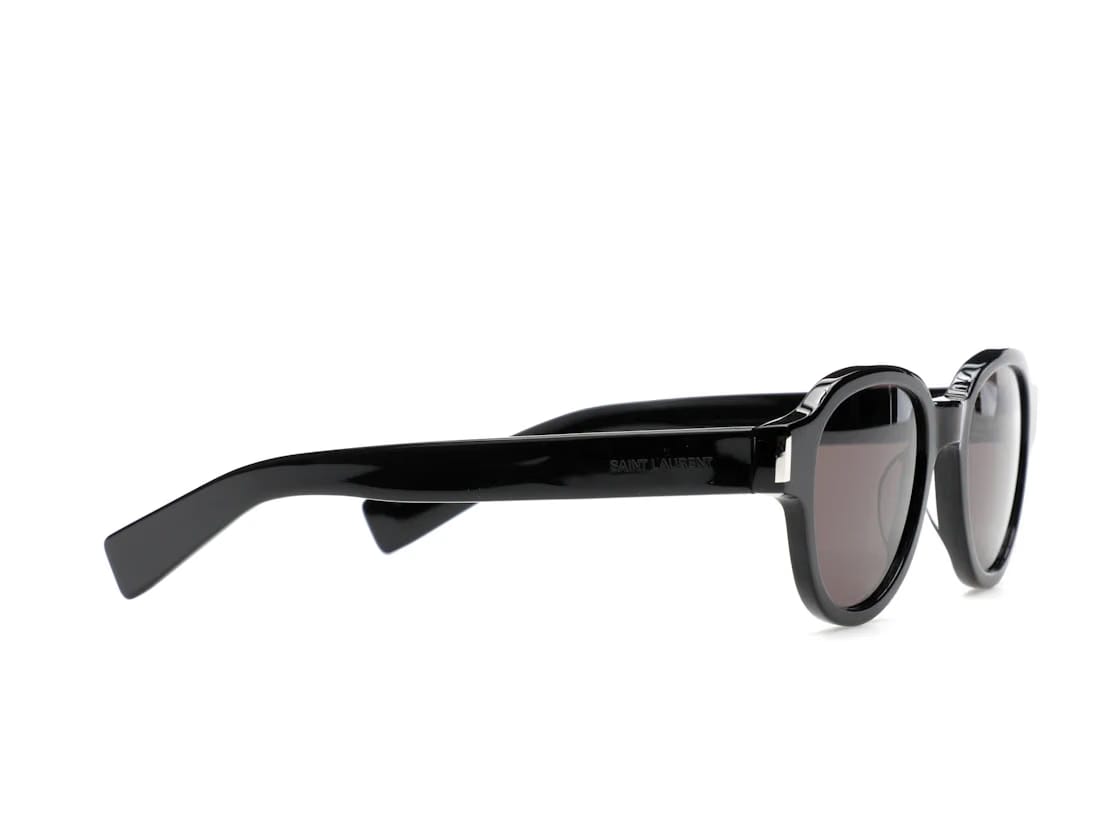 Saint Laurent Round-Frame Acetate Sunglasses Black/Black/Black (SL546-30013743-001)