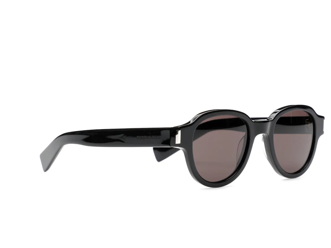 Saint Laurent Round-Frame Acetate Sunglasses Black/Black/Black (SL546-30013743-001)