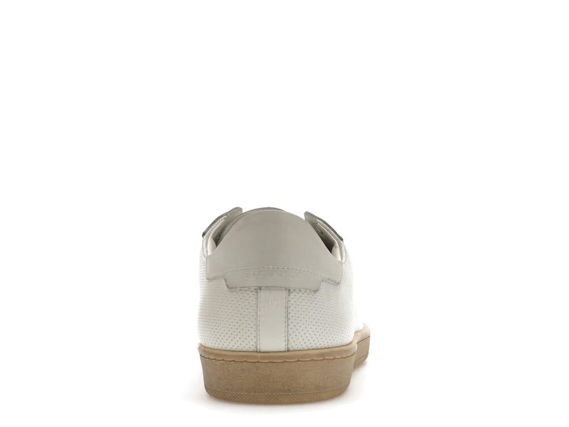 Saint Laurent Court Classic SL/39 Low Perforated Leather Ivory