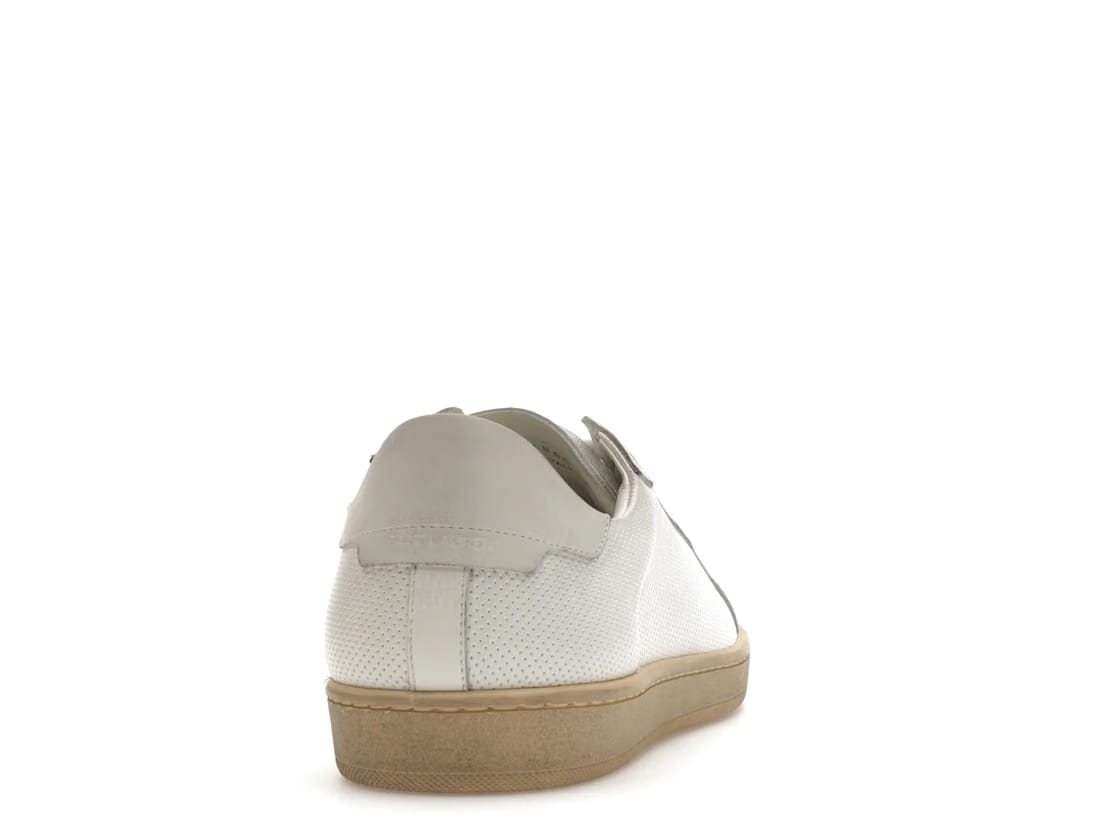 Saint Laurent Court Classic SL/39 Low Perforated Leather Ivory