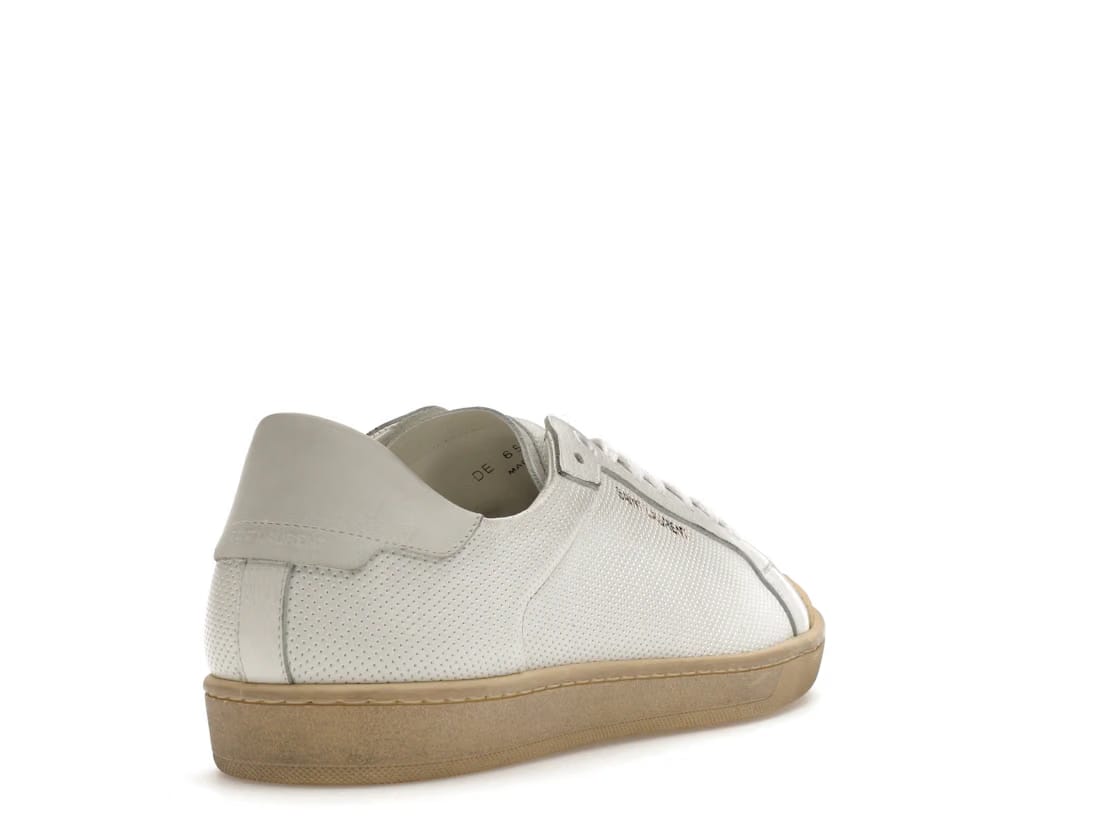 Saint Laurent Court Classic SL/39 Low Perforated Leather Ivory
