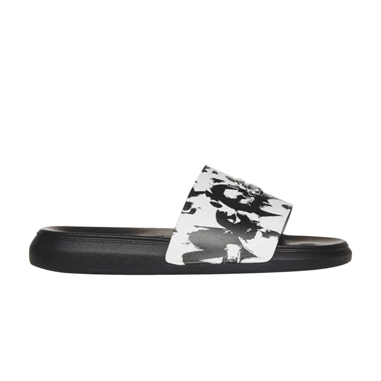 Alexander McQueen Rubber Pool Slide Graffiti - Black