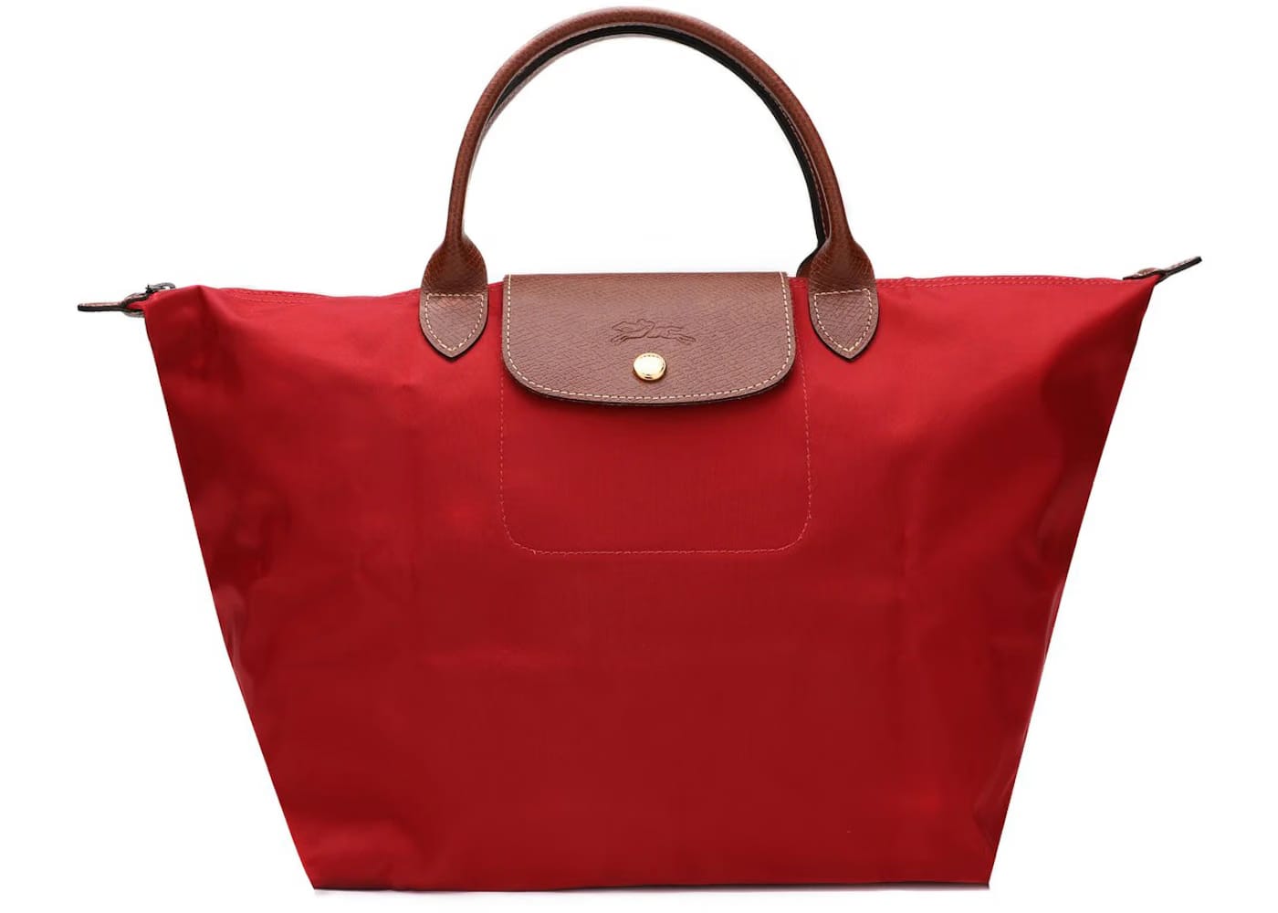 Longchamp Le Pliage Top Handle Bag M Red