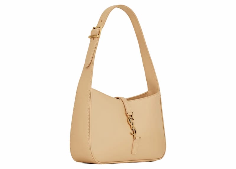 Saint Laurent Le 5 A 7 Hobo Bag In Smooth Leather Ivoire Naturel