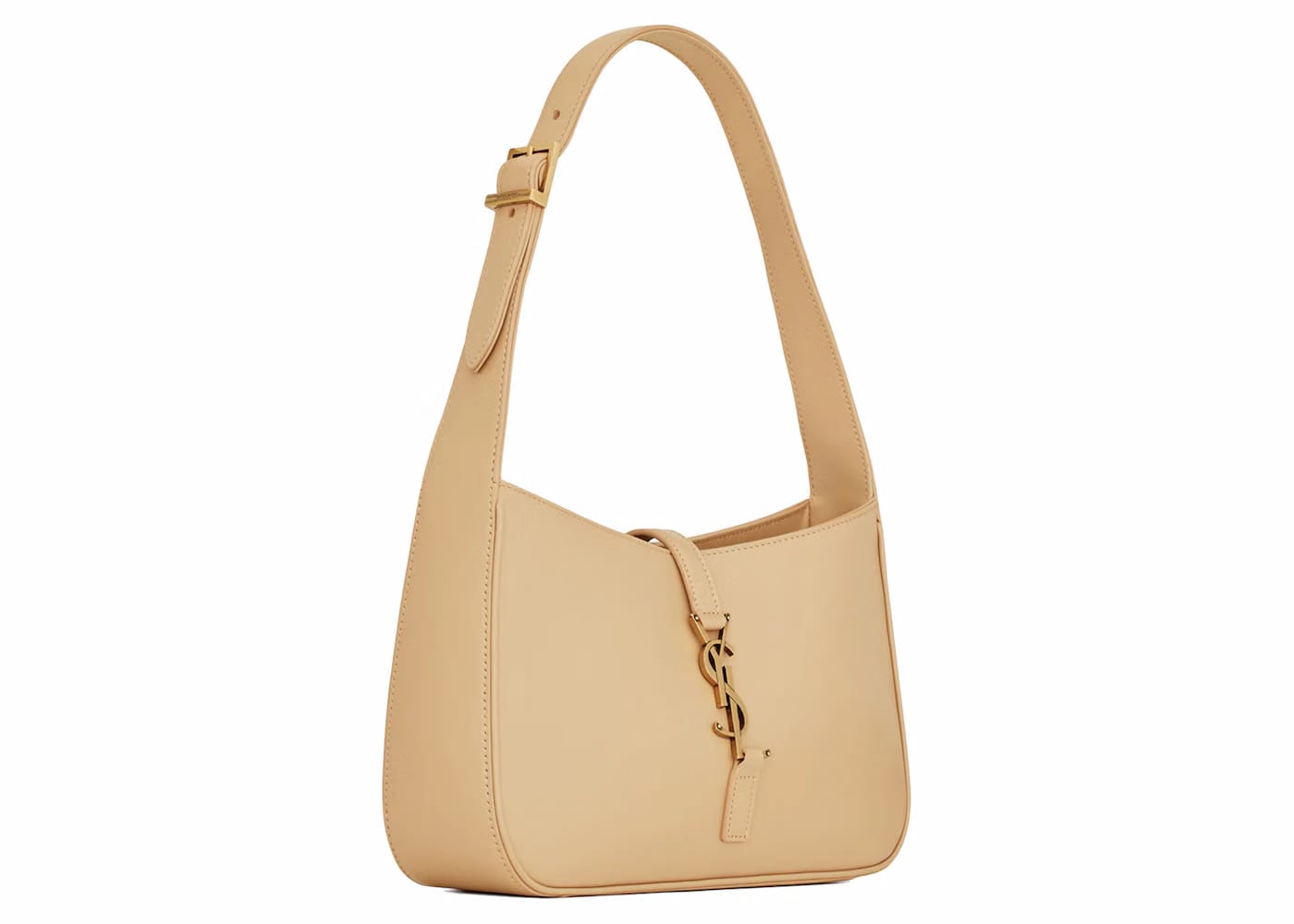 Saint Laurent Le 5 A 7 Hobo Bag In Smooth Leather Ivoire Naturel