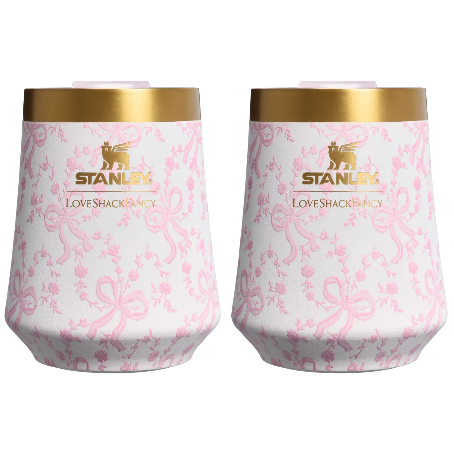 Stanley Stanley 1913 x LoveShackFancy Holiday The Reserve Wine Tumbler Set 2-pack Coquette Bow Chantilly