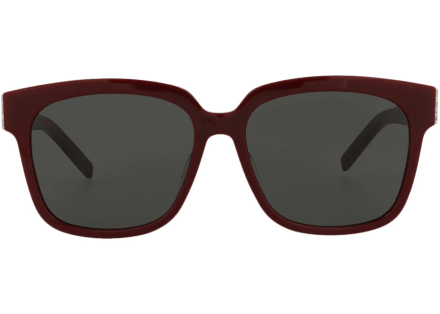 Saint Laurent Square Rectangle Sunglasses Burgundy Grey (SLM40F-30006259-007)