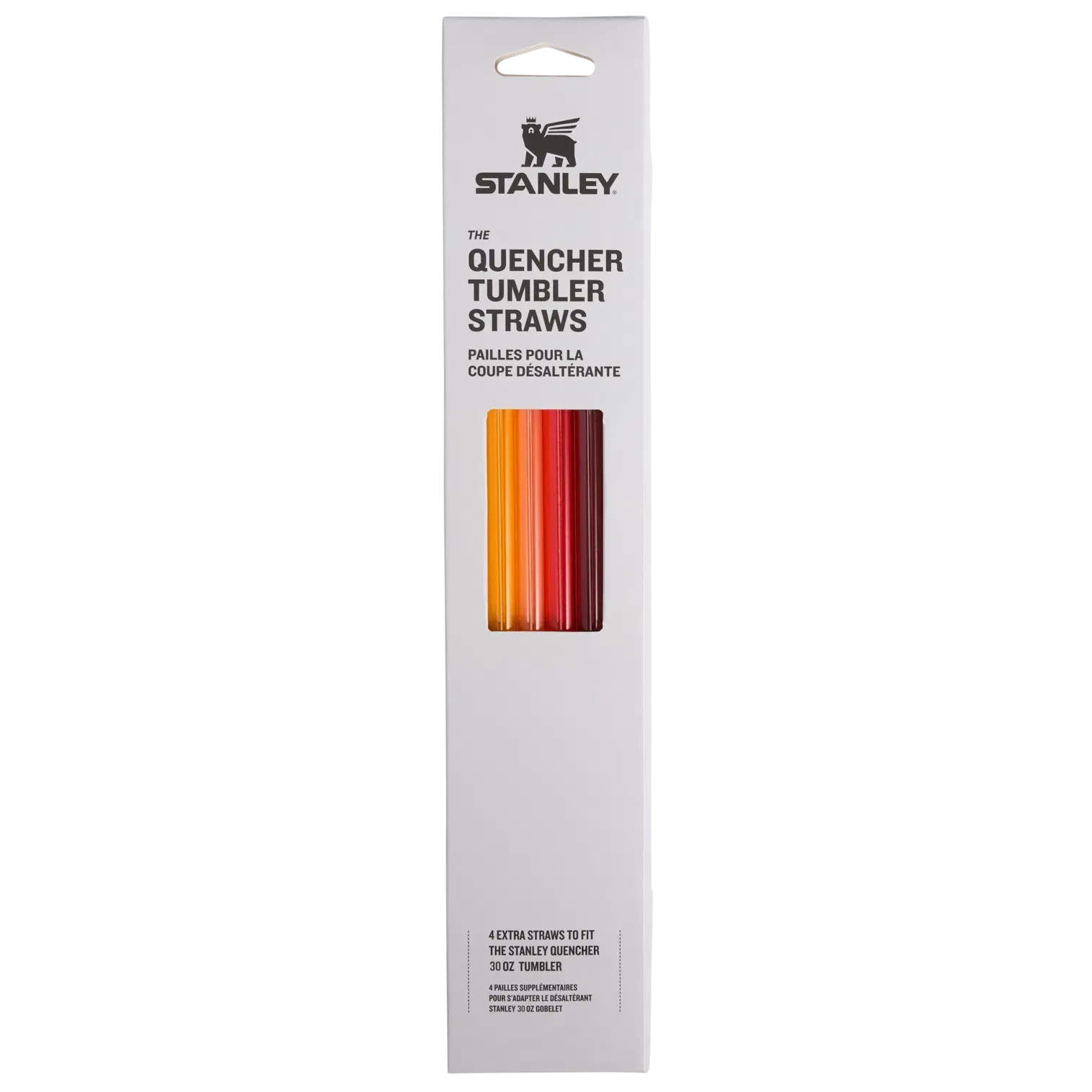 Stanley Adventure Quencher Travel Tumbler Straws 4-Pack Red/Orange