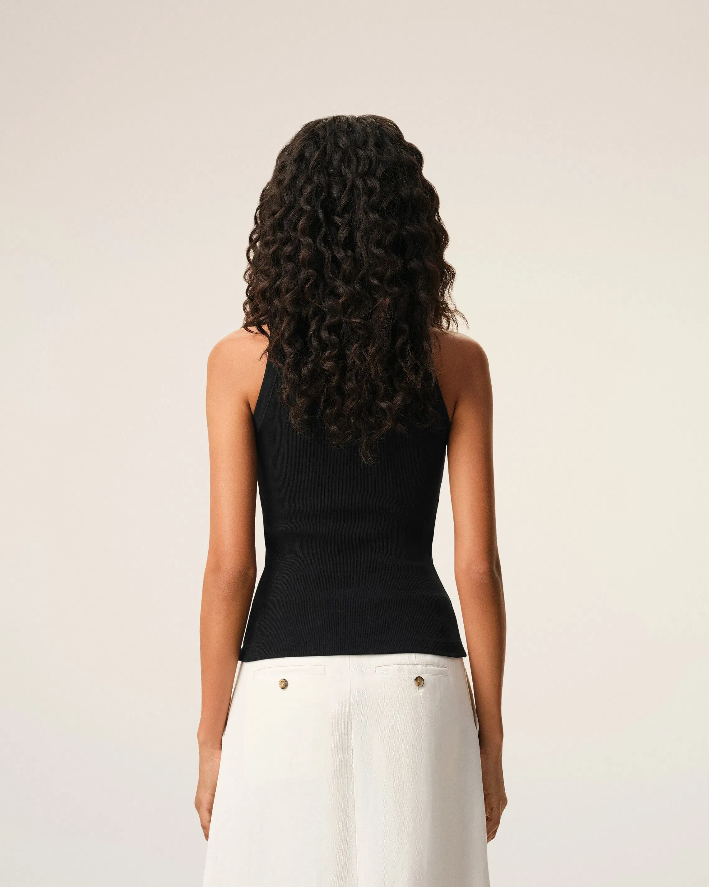 Black Cotton Ami De Coeur Tanktop Women's