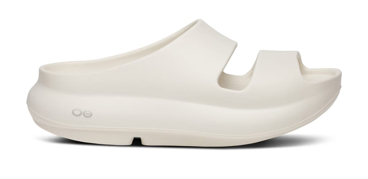 Oofos Women's Two-Strap Sandal Chalk