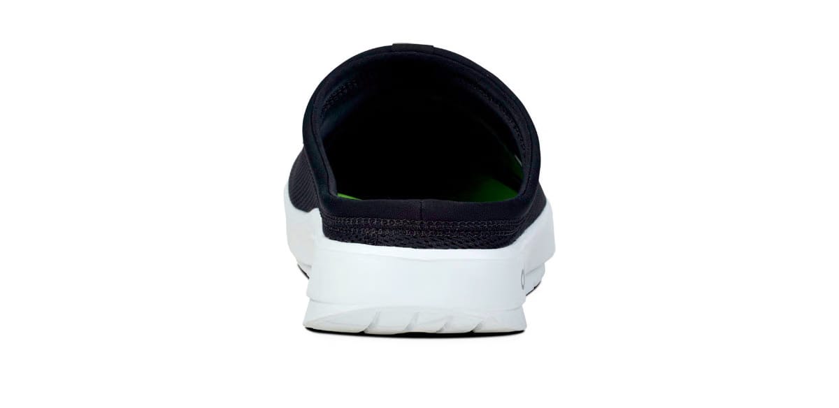Oofos Men's Mesh Slipper White & Black
