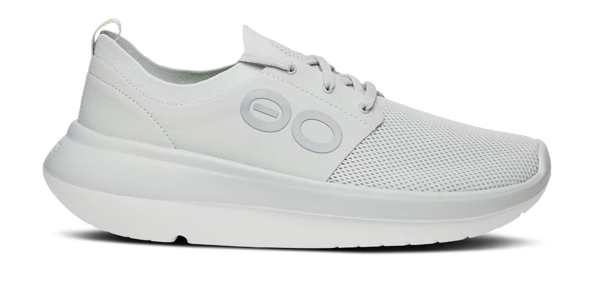 Oofos Men's Lace-Up Shoe White & Glacier