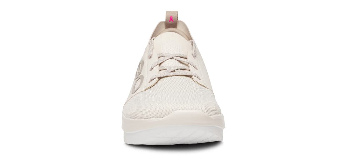 Oofos Men's Lace-Up Shoe White & Chalk