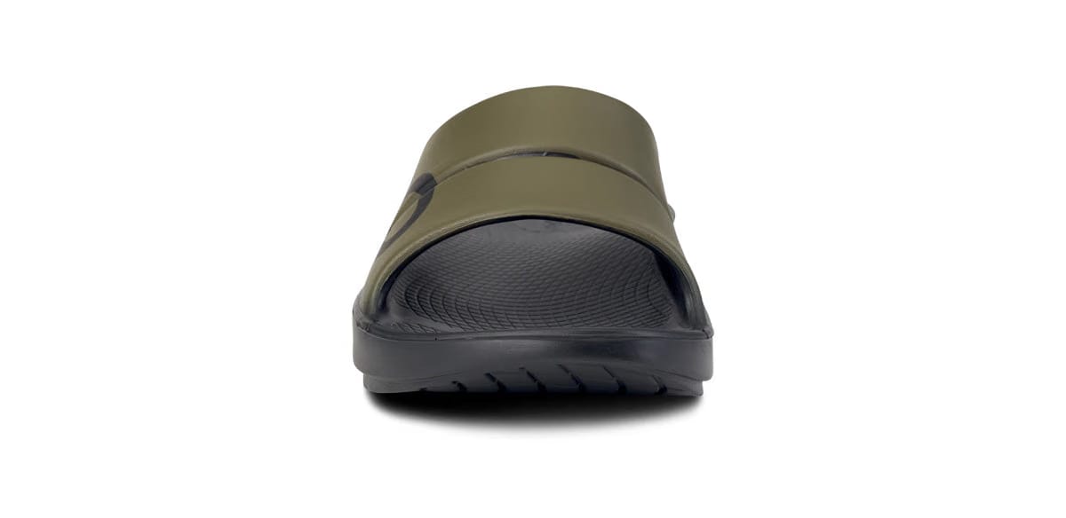 Oofos Women's Sport Slide Tactical Green