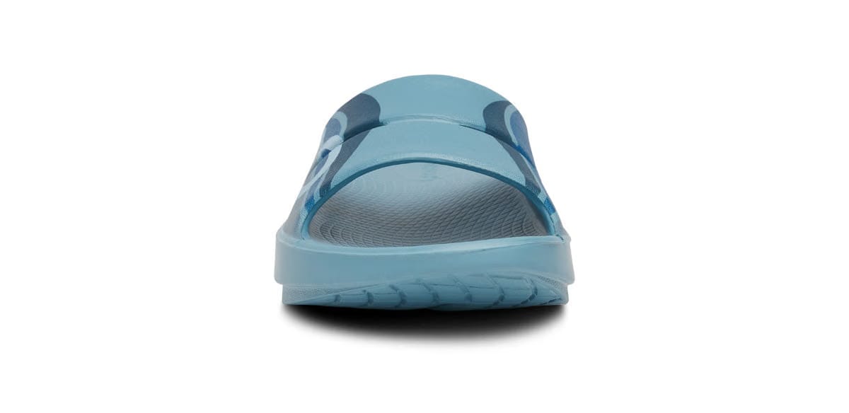 Oofos Women's Sport Slide Ocean Blue Wave