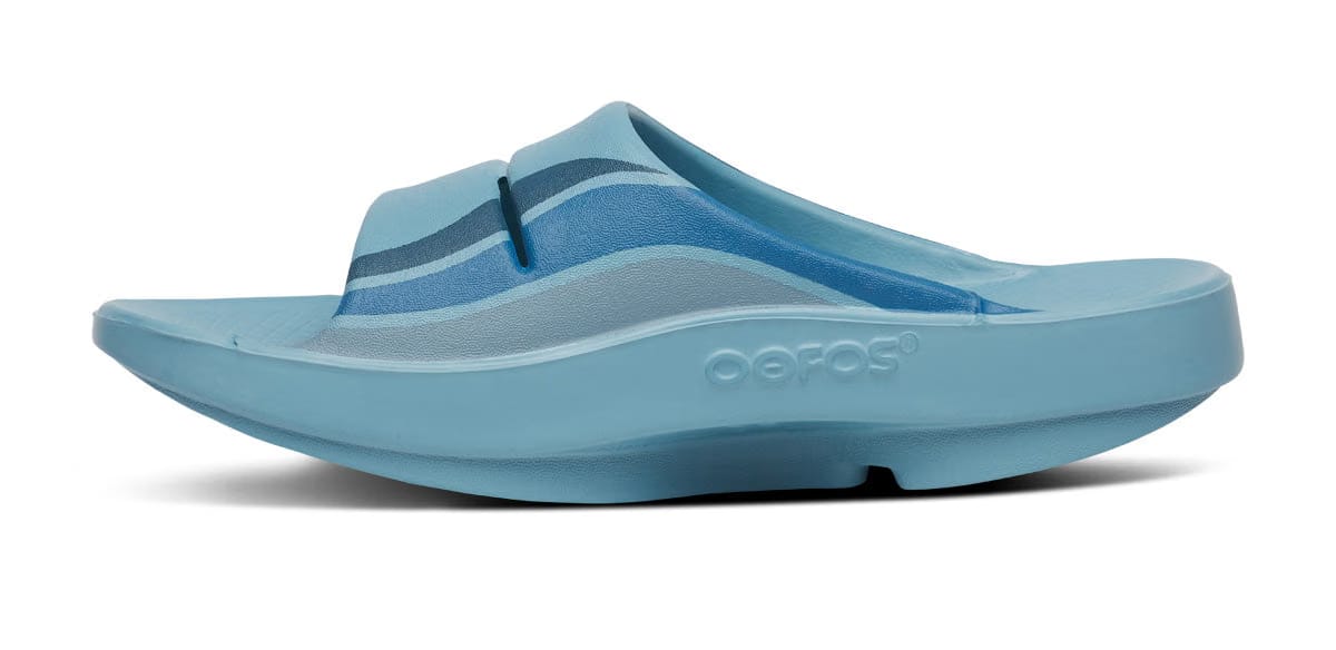 Oofos Women's Sport Slide Ocean Blue Wave