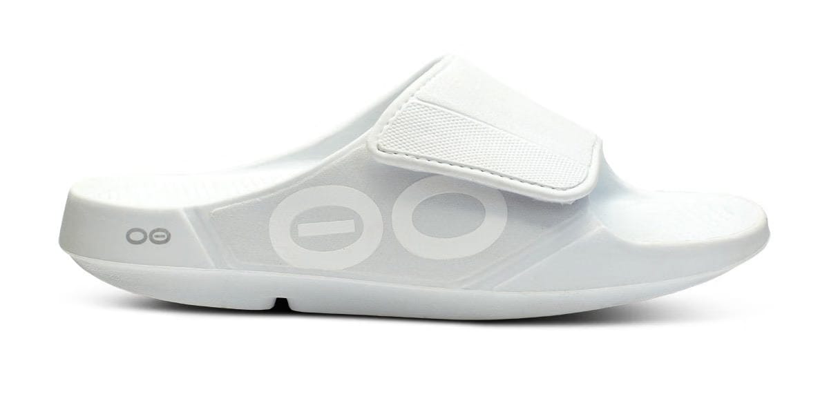 Oofos Women's Sport Flex Slide White