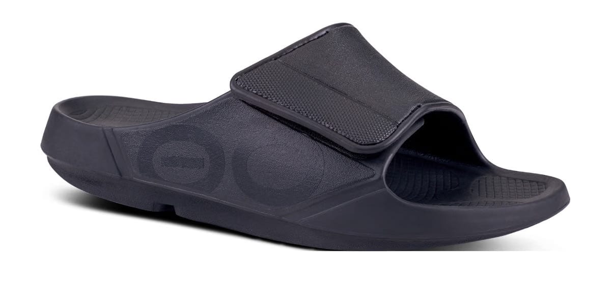 Oofos Women's Sport Flex Slide Matte Black