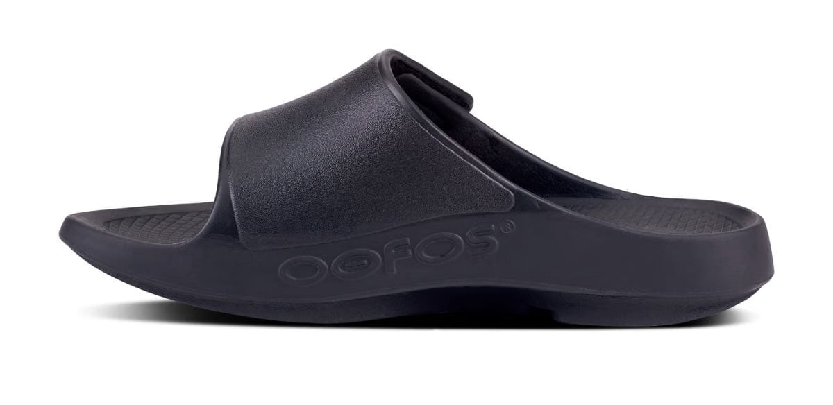 Oofos Women's Sport Flex Slide Matte Black