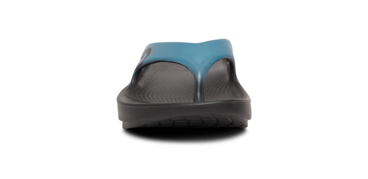 Oofos Men's Sport Sandal Black & Ocean Blue