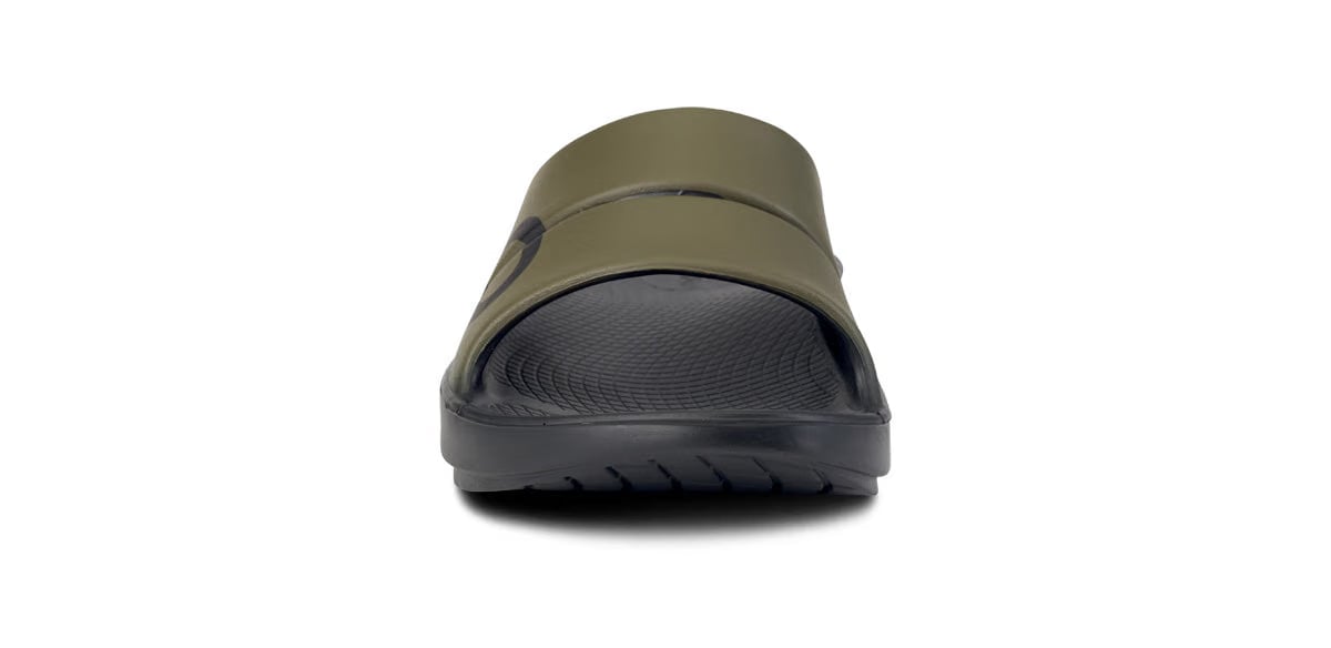 Oofos Men's Sport Slide Tactical Green