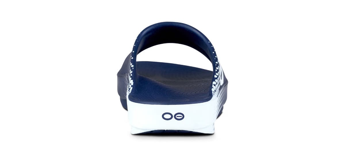 Oofos Men's Sport Slide Navy Matrix