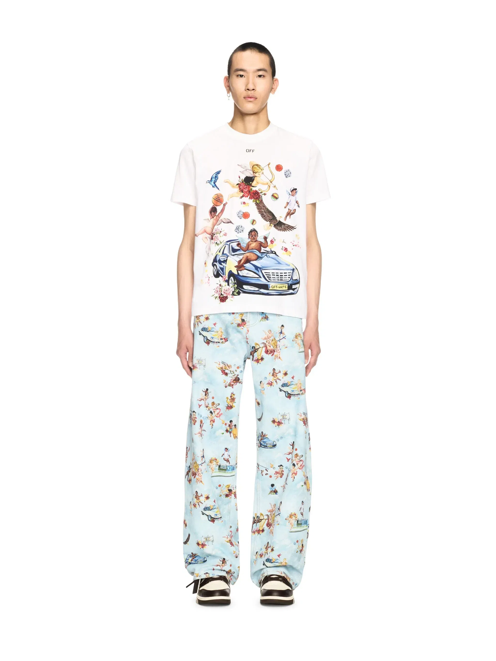 Off-White White Car Fresco Tshirt