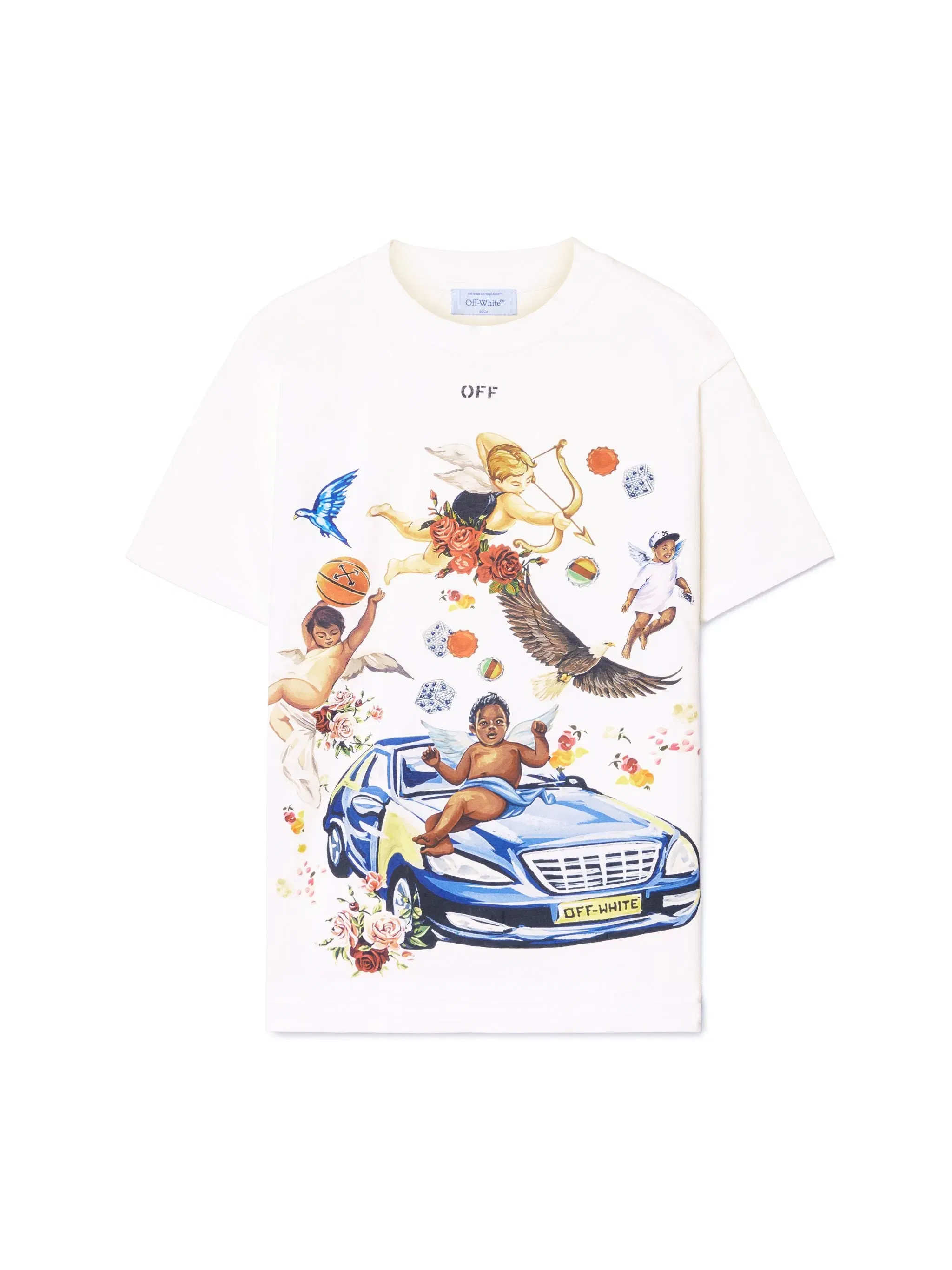 Off-White White Car Fresco Tshirt
