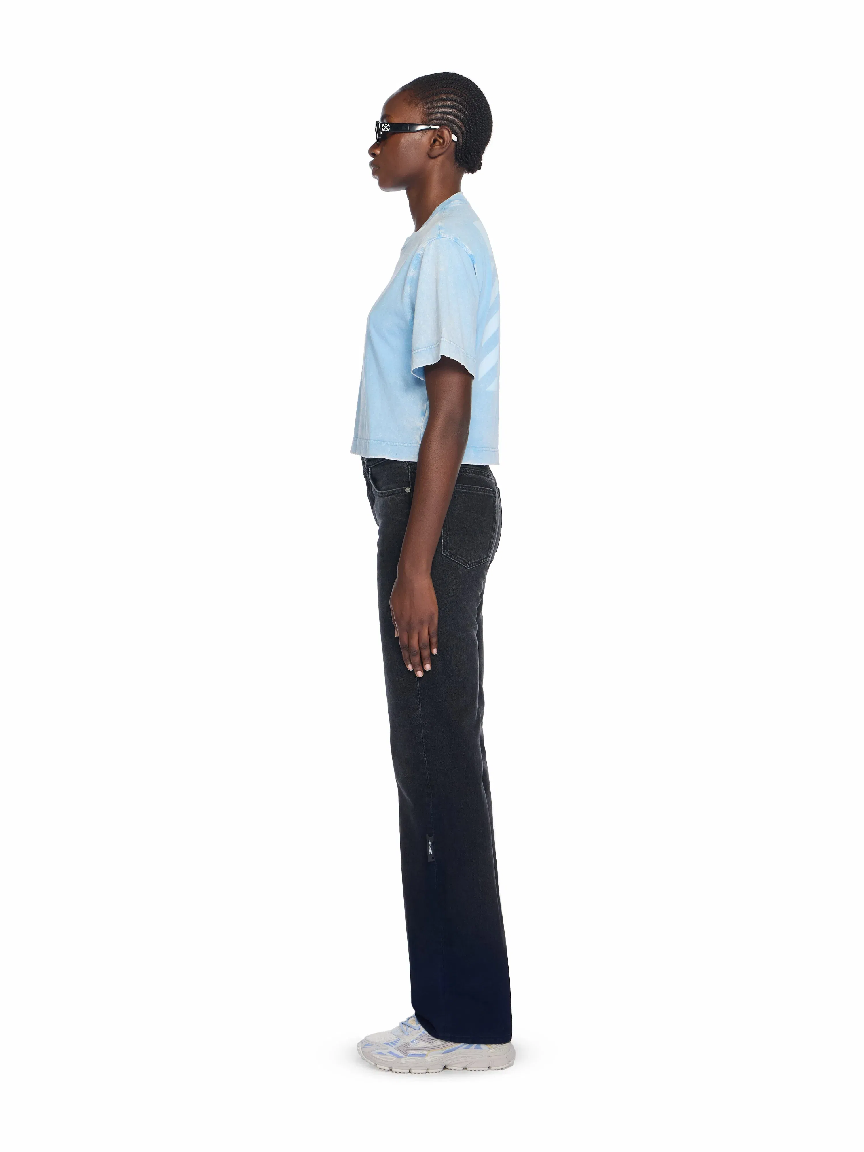 Off-White Switch Off Crop Tshirt