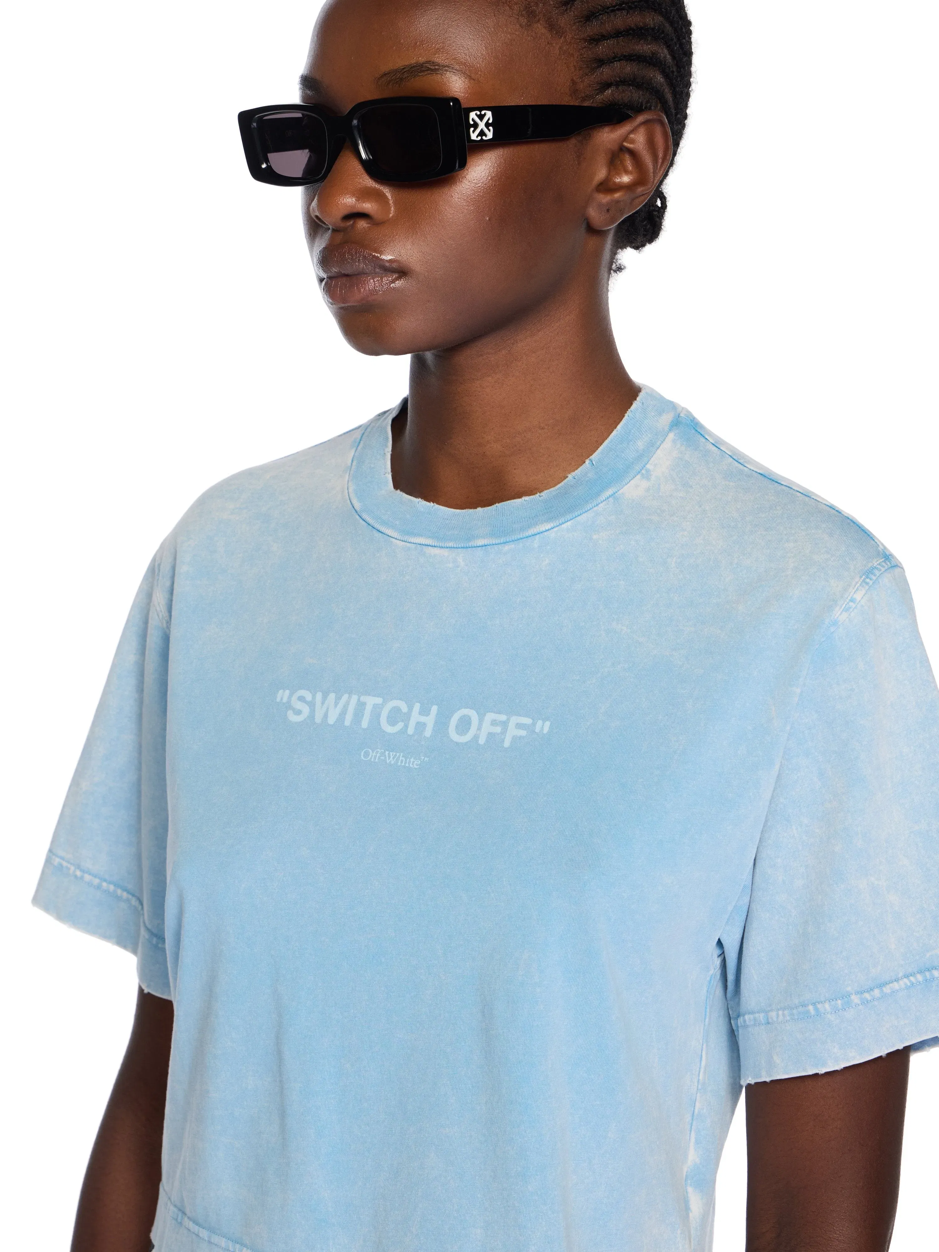 Off-White Switch Off Crop Tshirt