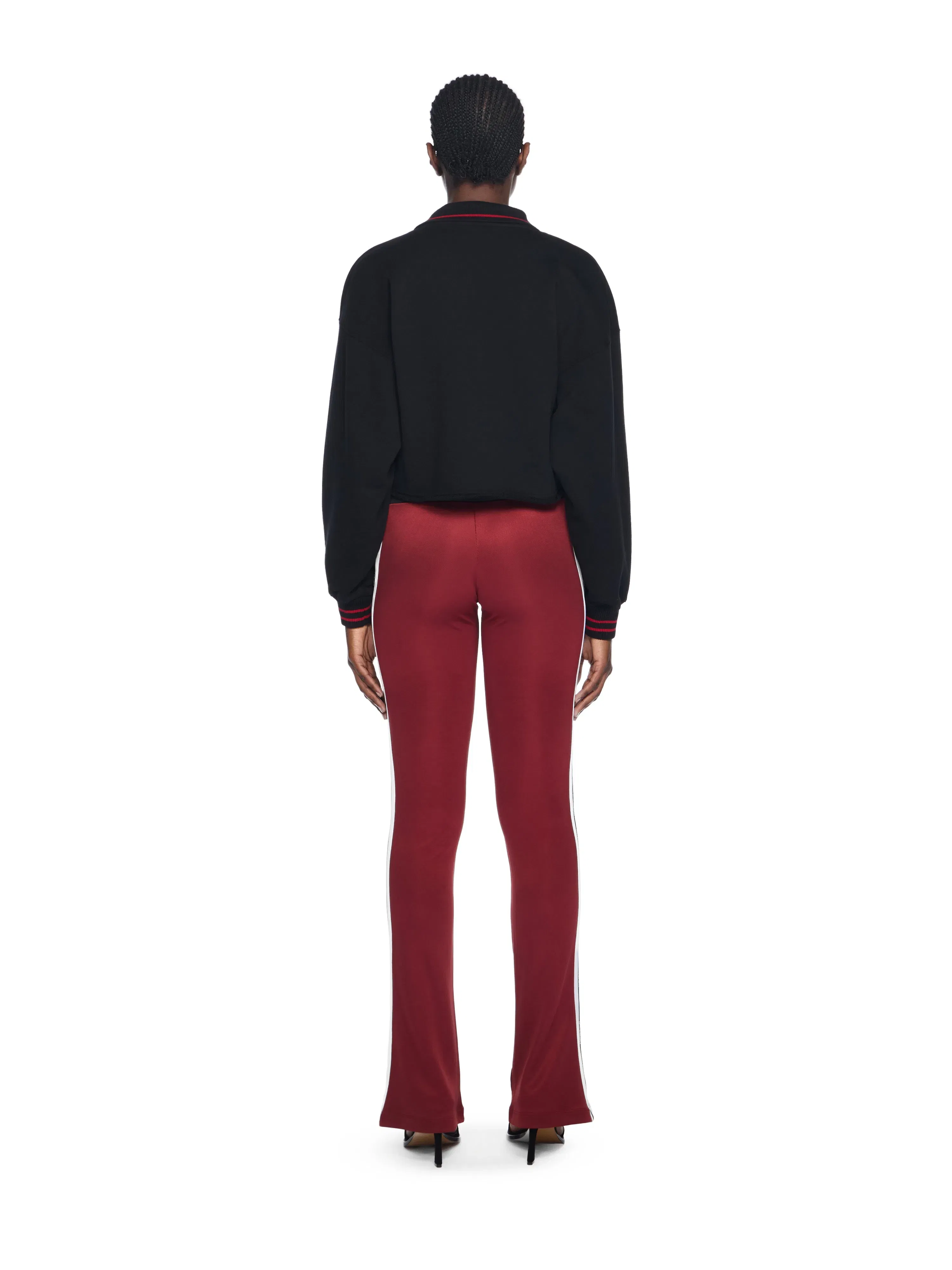 Off-White Sporty Crop Polo Logo Sweatshirt