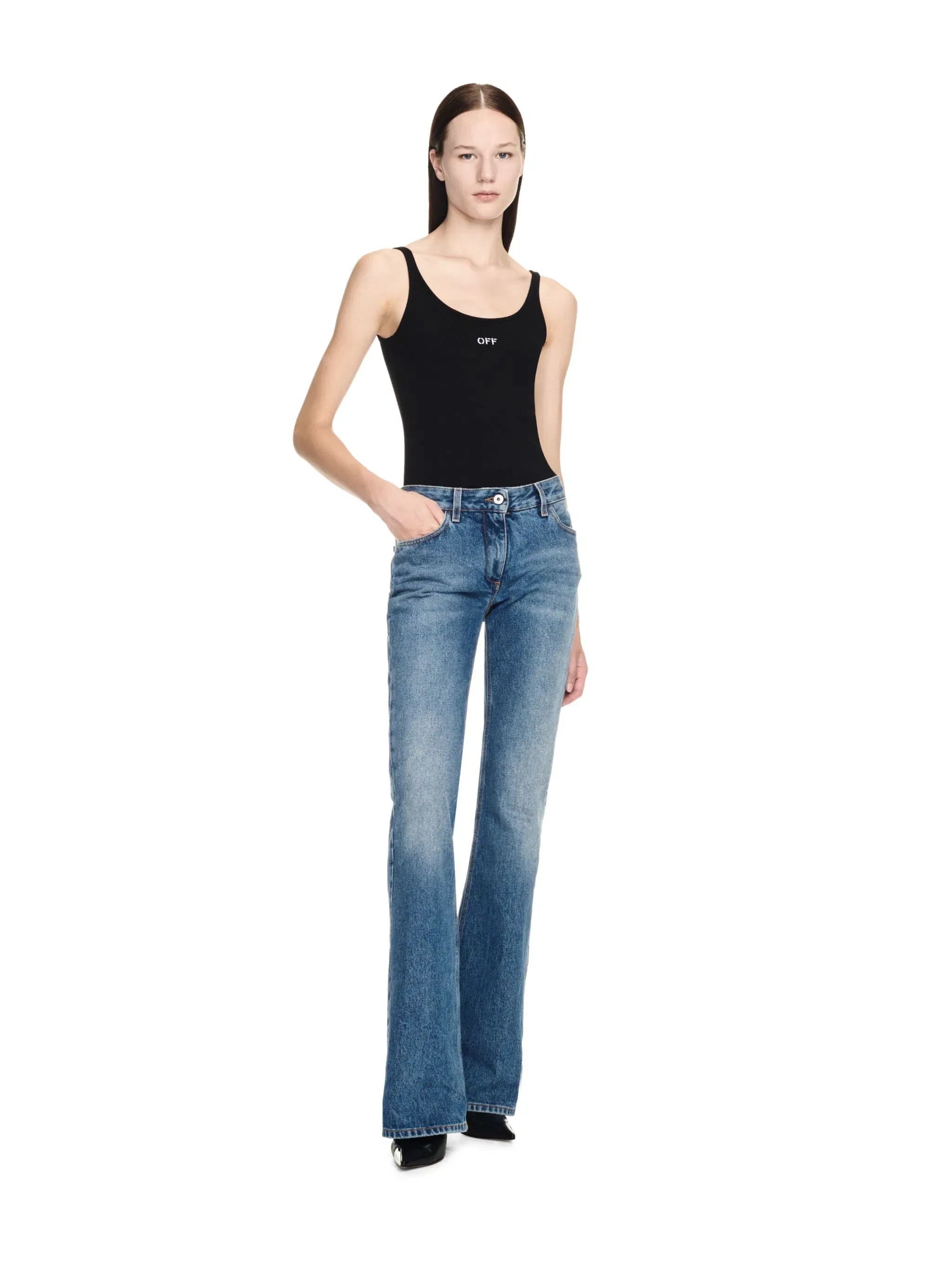 Off-White Slim Flared 5Pkt Pants
