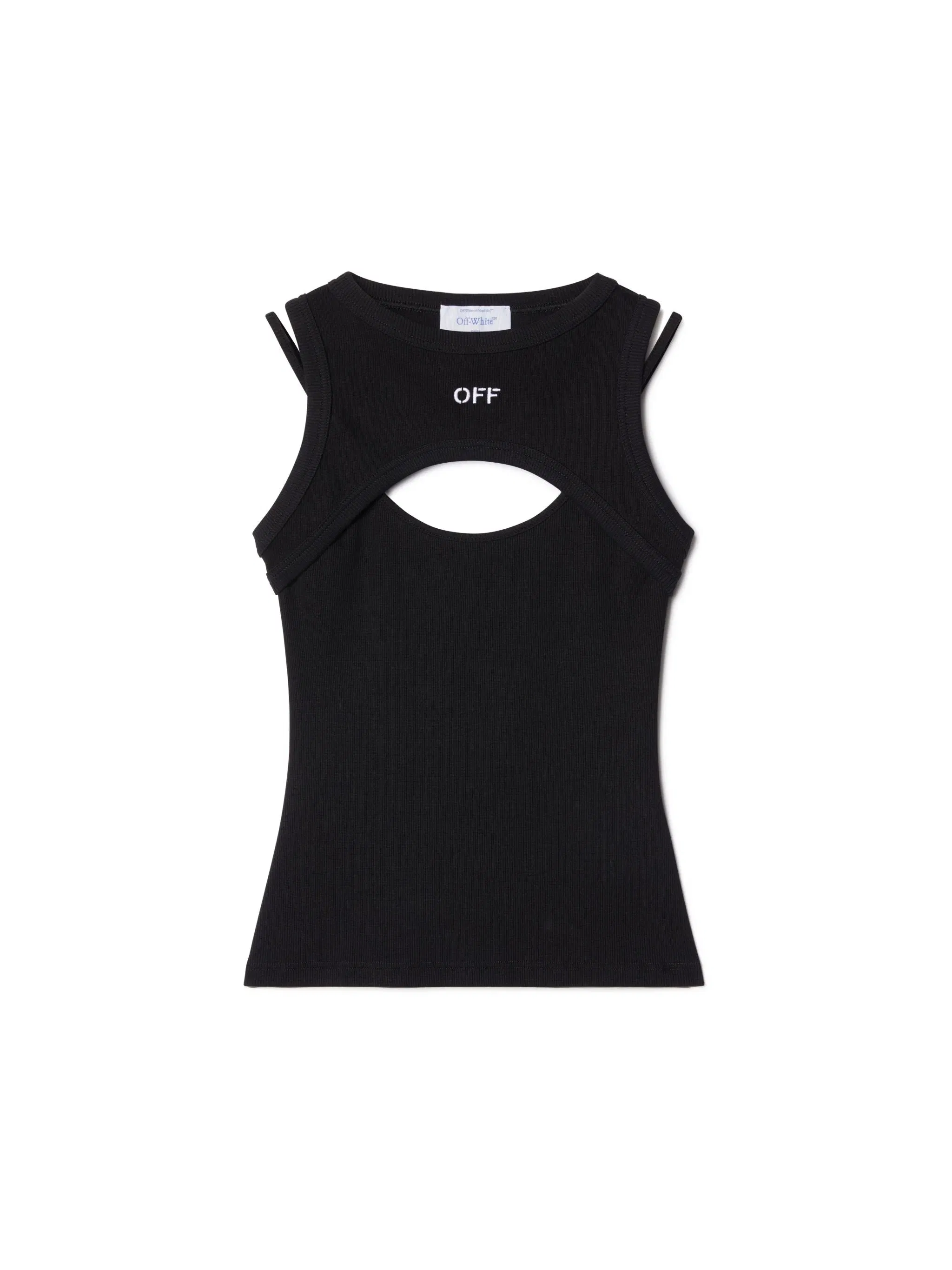 Off-White Off Stamp Rib Round Row Top
