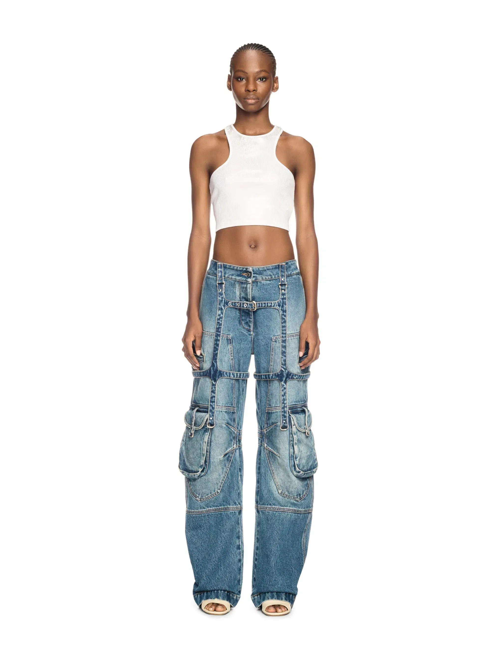 Off-White Off Coated Rib Rowing Top