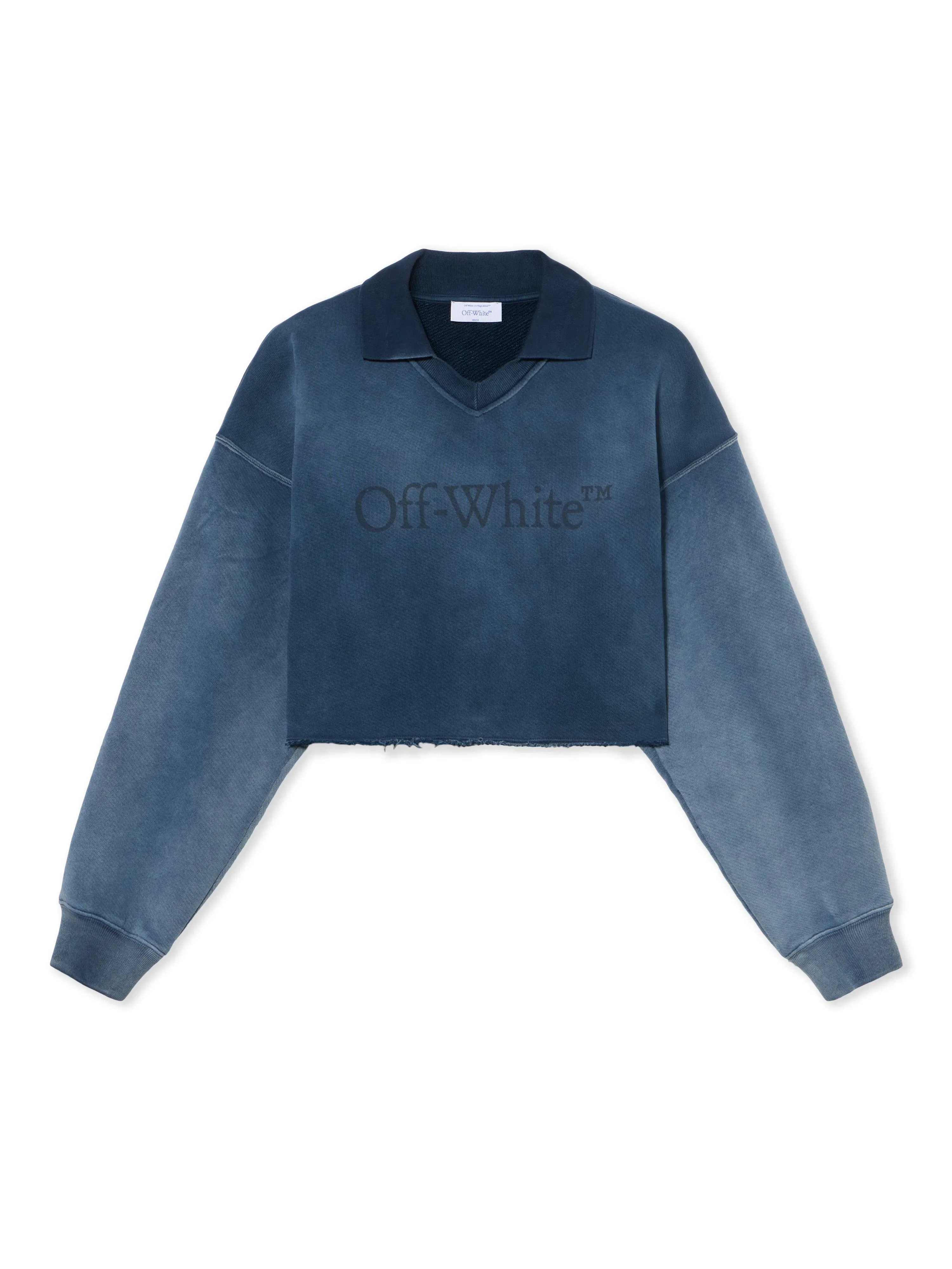 Off-White Laundry Crop Polo Logo Sweatshirt