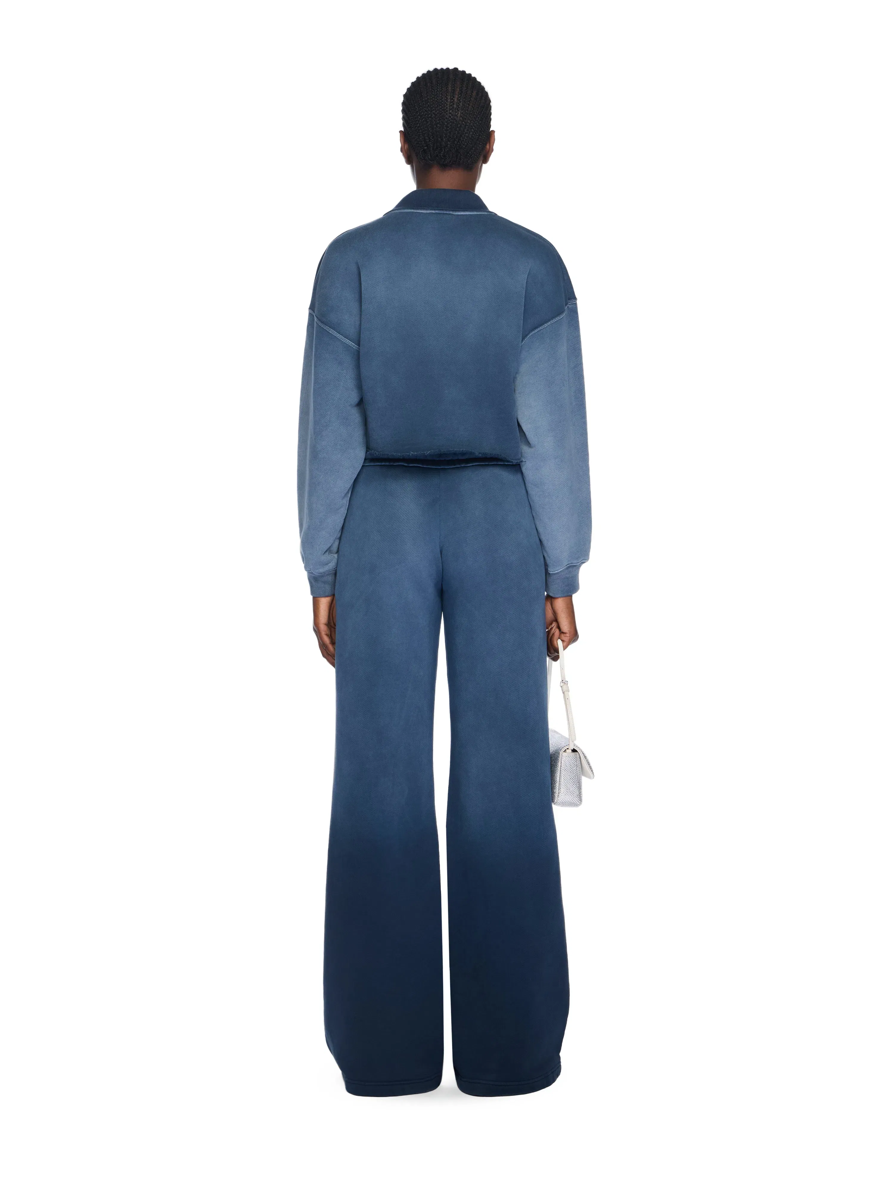 Off-White Laundry Crop Polo Logo Sweatshirt