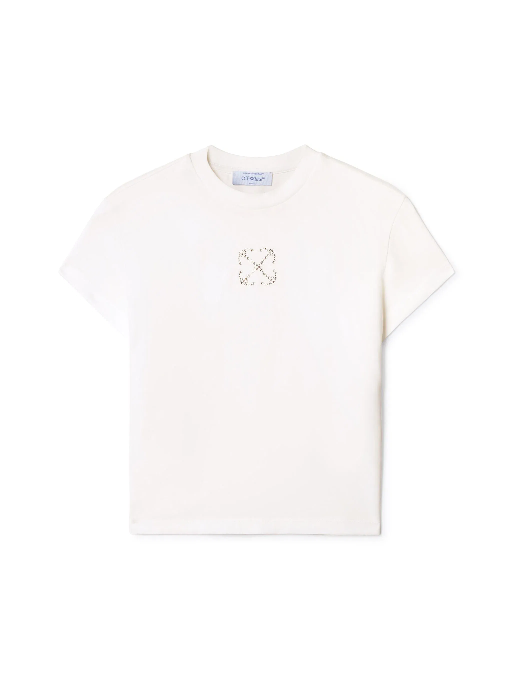 Off-White Jewel Mini Arrow Fitted Tee White Silver