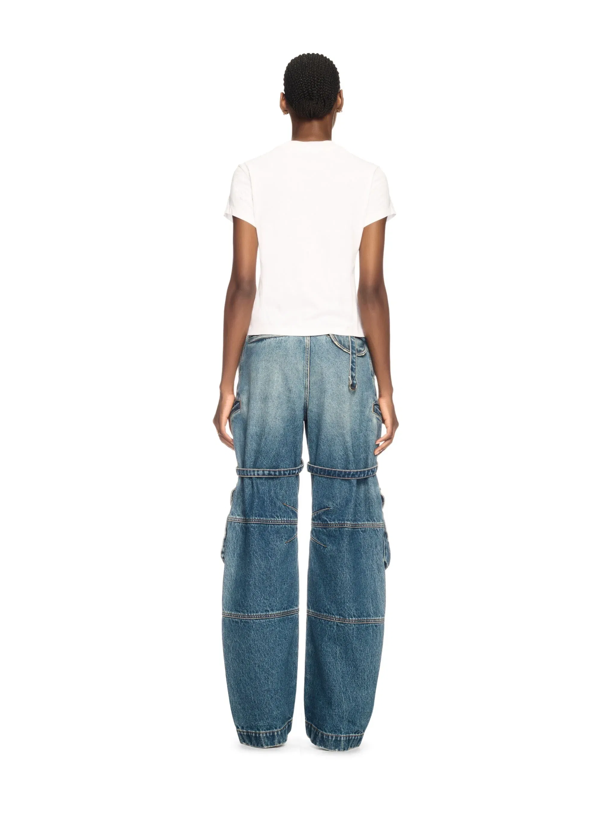 Off-White Jewel Mini Arrow Fitted Tee White Silver