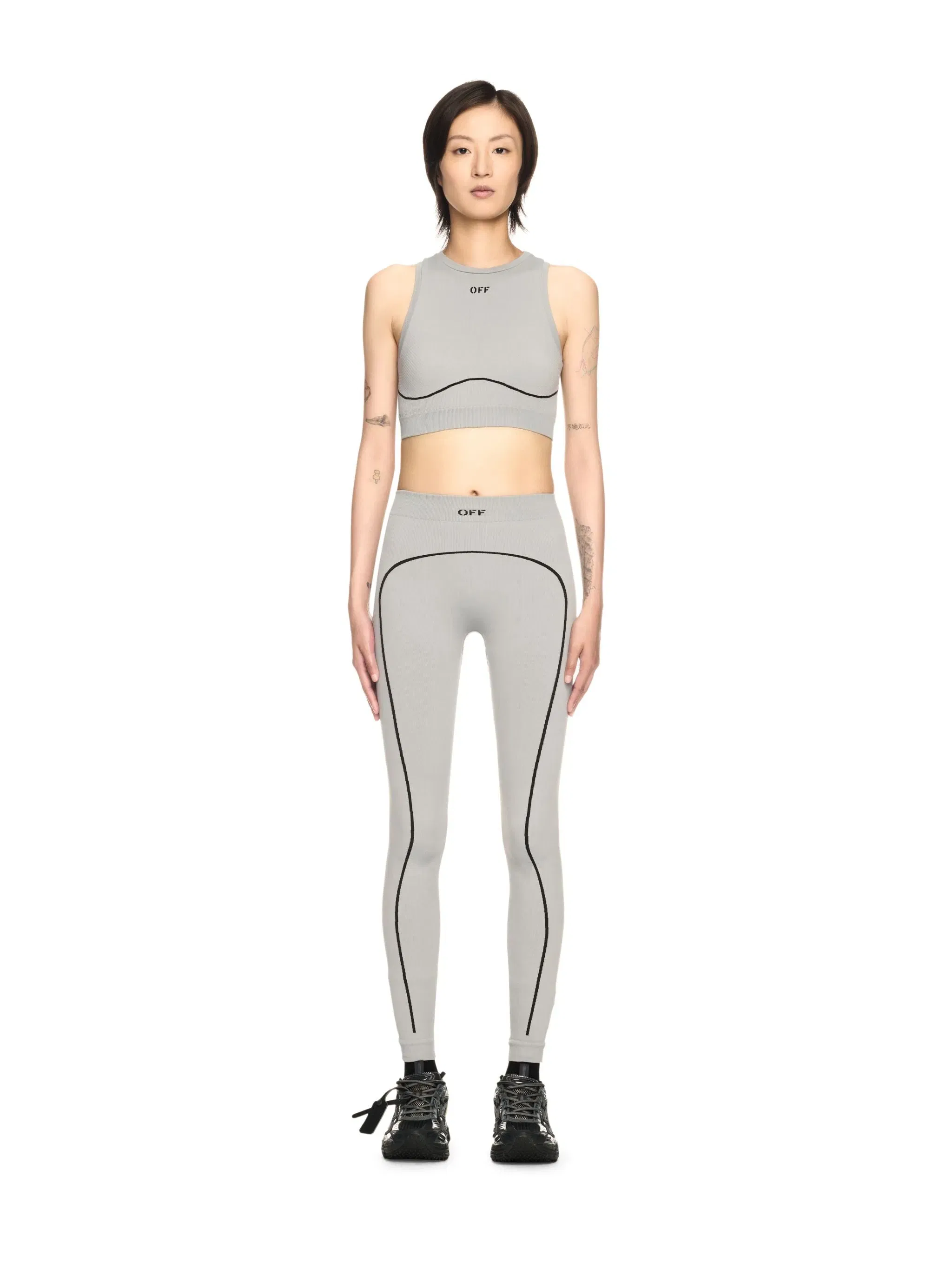 Off-White Gray Stamp Seamless Leggings