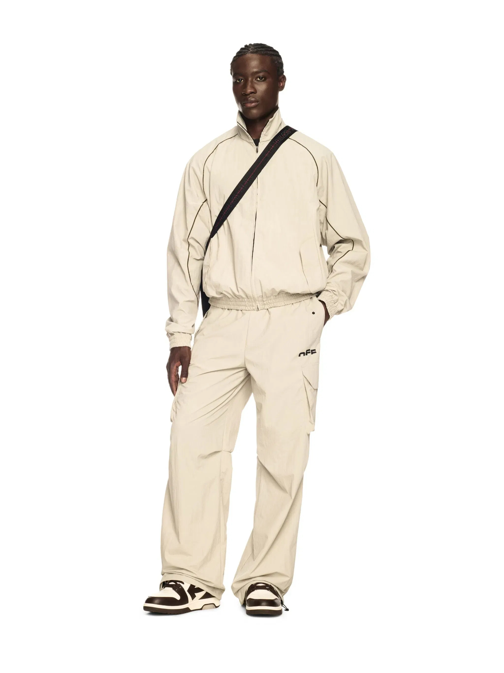Off-White Gray Off Split Track Pants