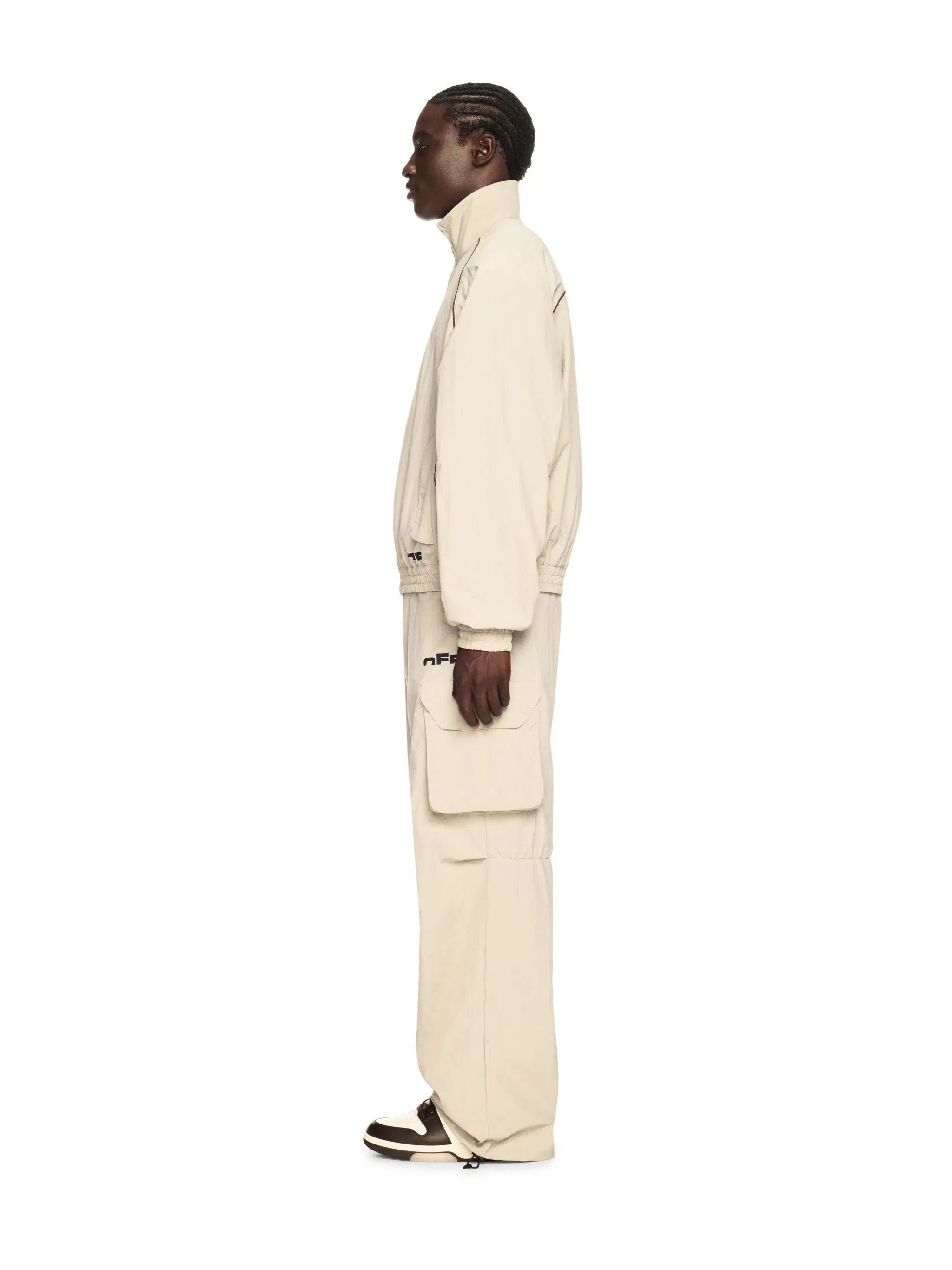 Off-White Gray Off Split Track Pants