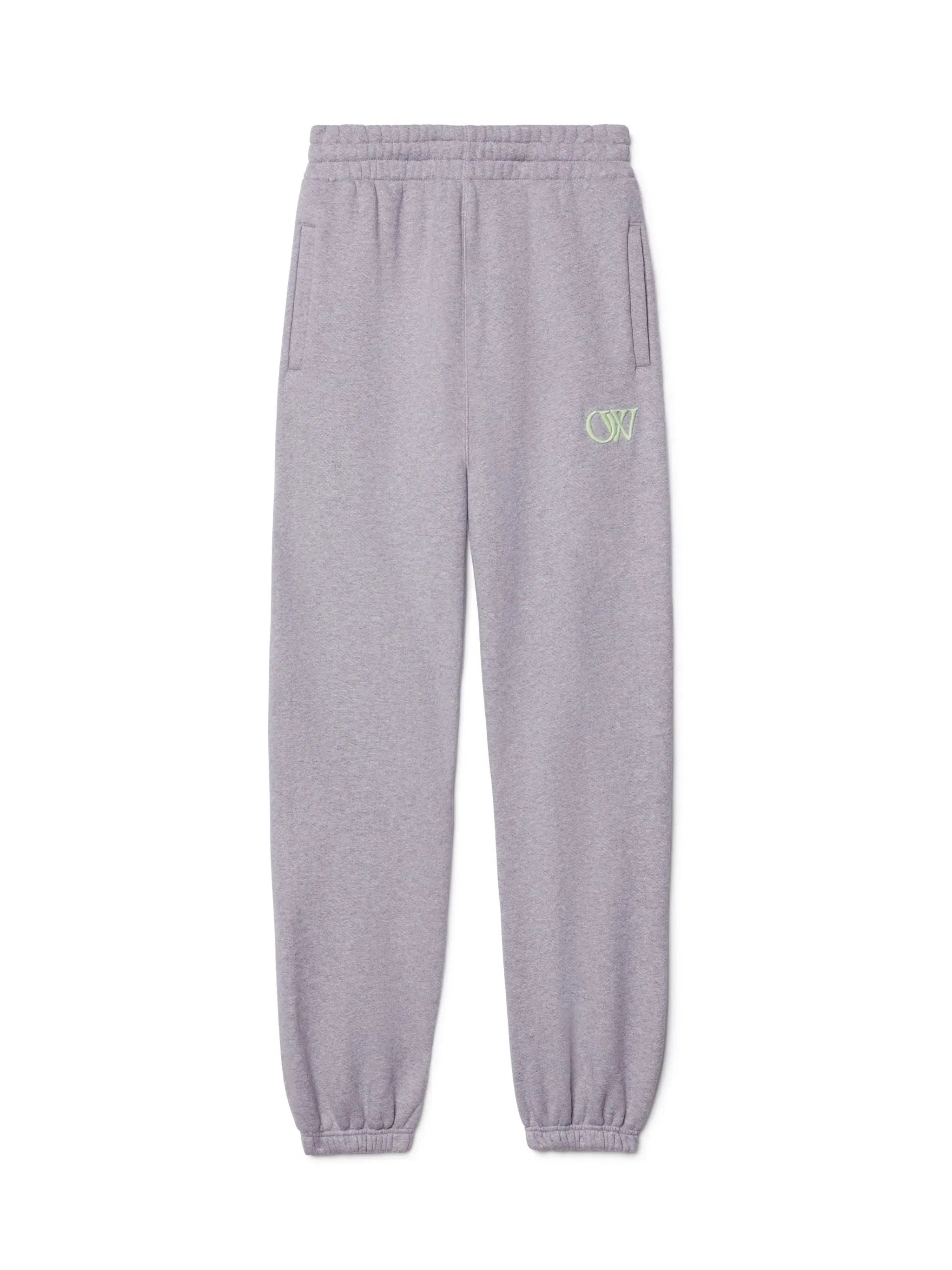Off-White Gray Embroidered Ow Sweatpants
