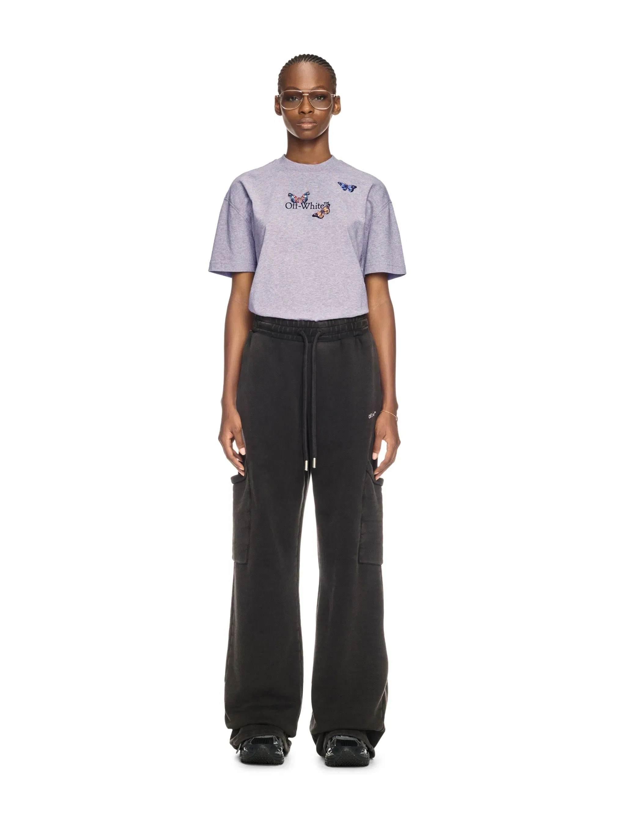 Off-White Gray Bookish Butterfly Tshirt