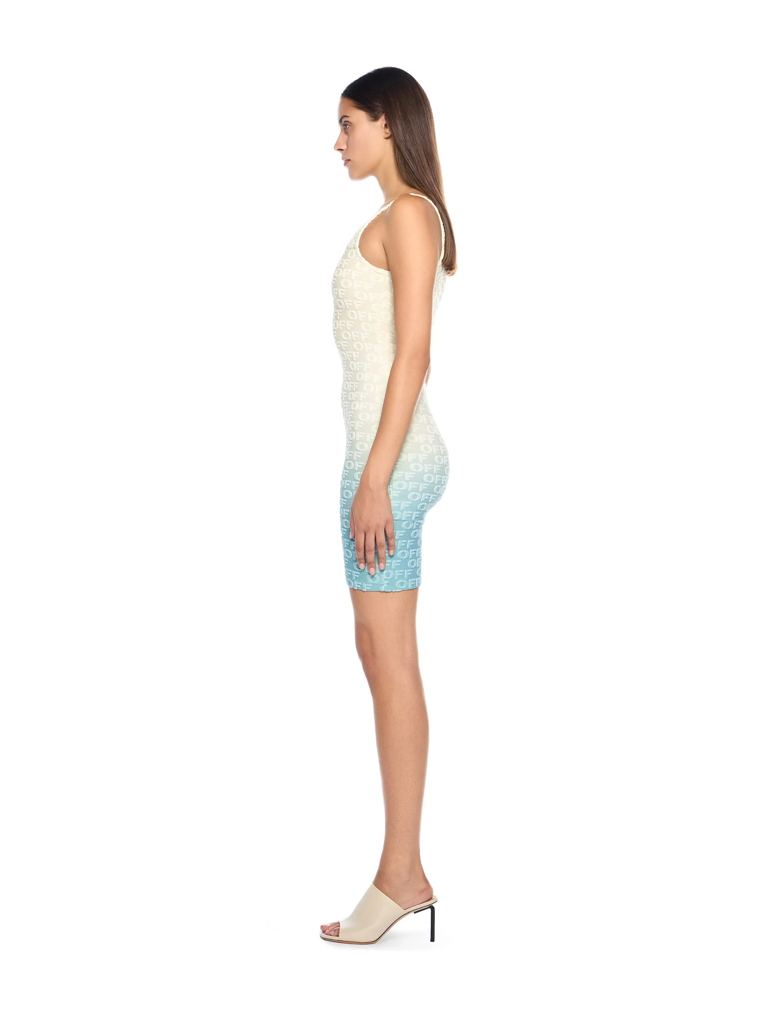 Off-White Gradient Logo Terry Dress