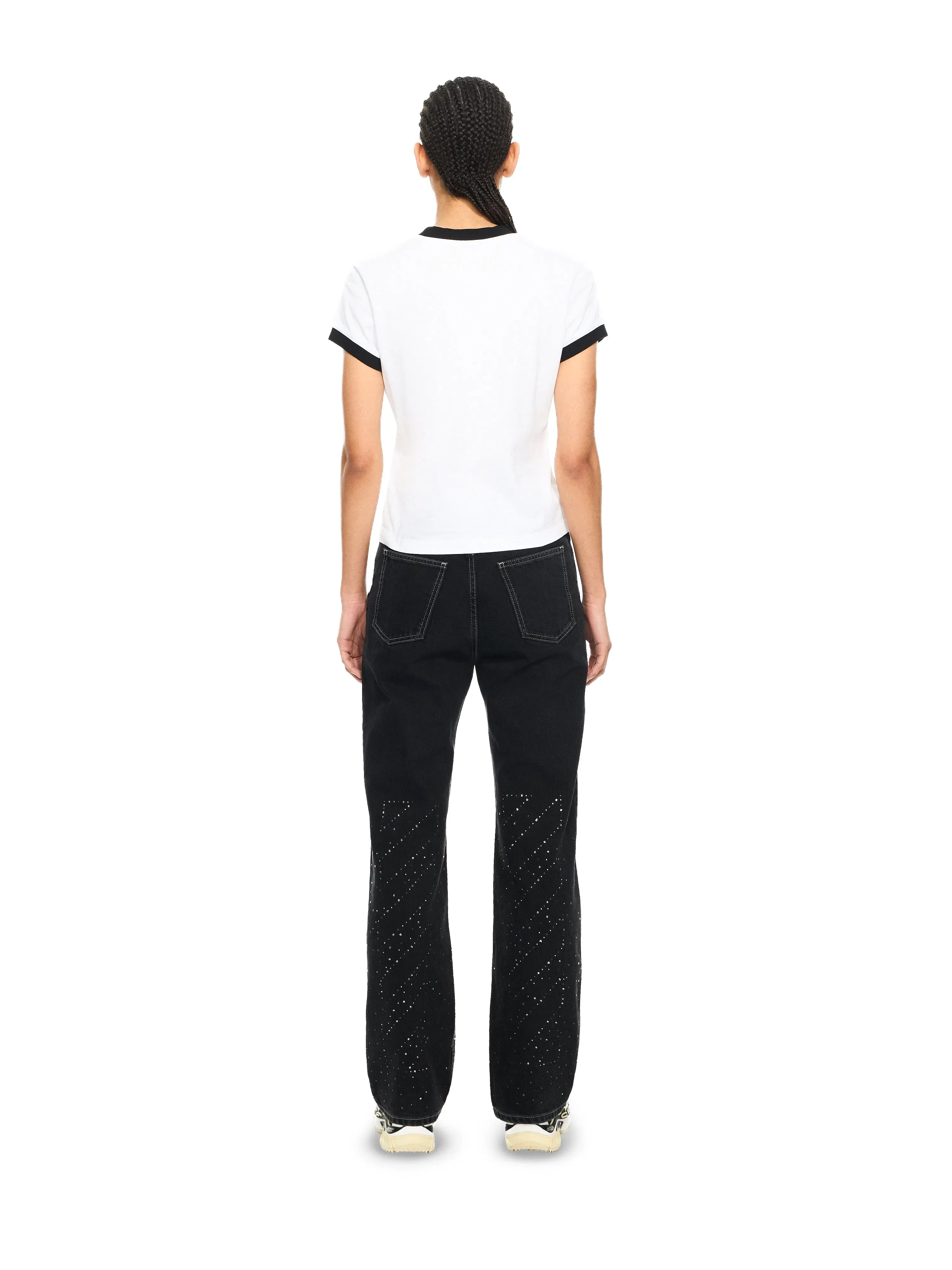 Off-White Embroidered Script Fitted Tshirt