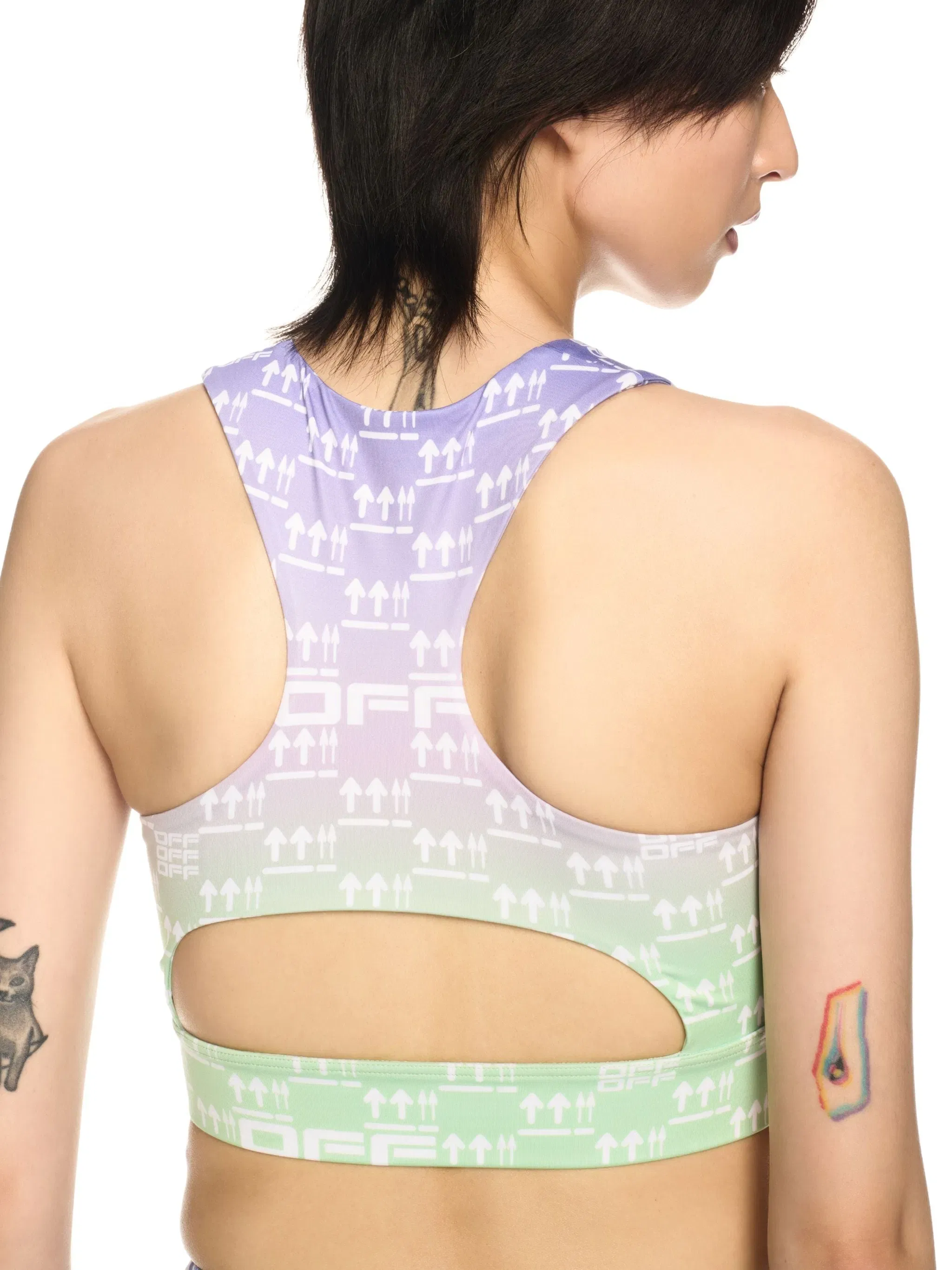 Off-White Double Arrows Aop Cutout Bra