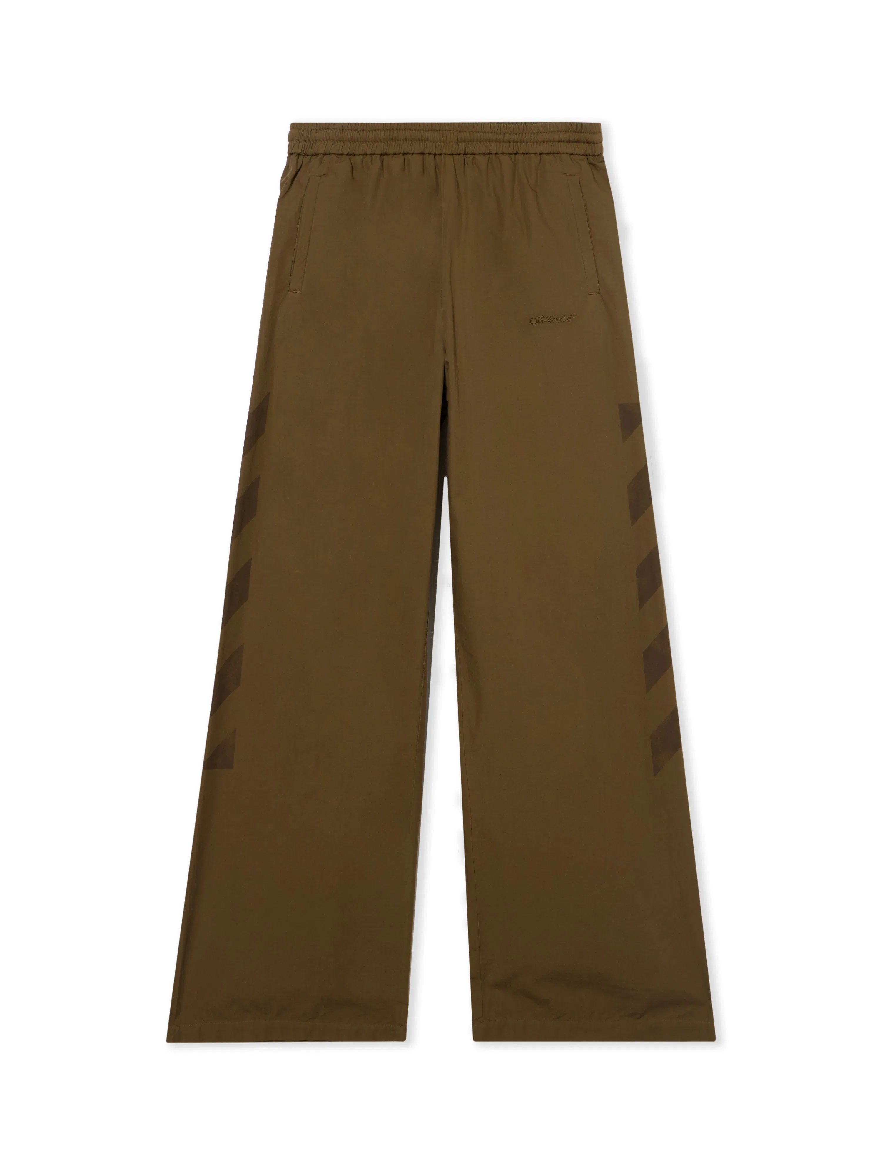 Off-White Diagonal Cotton Trackpants