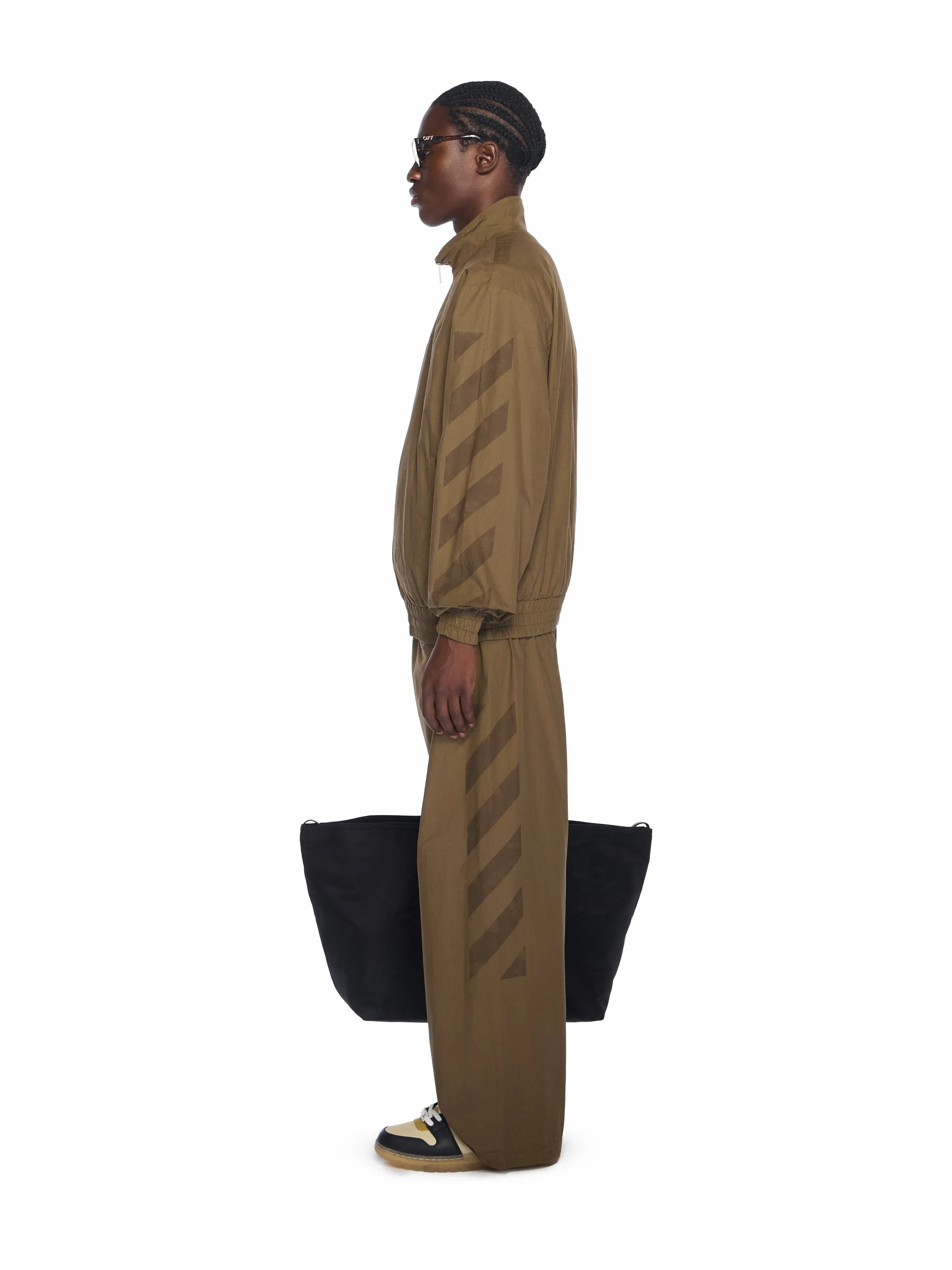 Off-White Diagonal Cotton Trackpants
